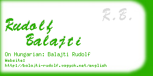 rudolf balajti business card